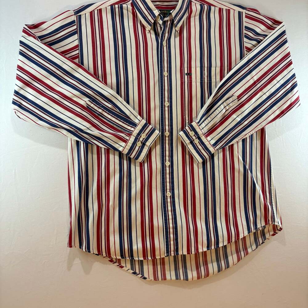 Vintage 90s Alexander Julian Button Down Long Sleeve Shirt,Men’s Medium, Striped